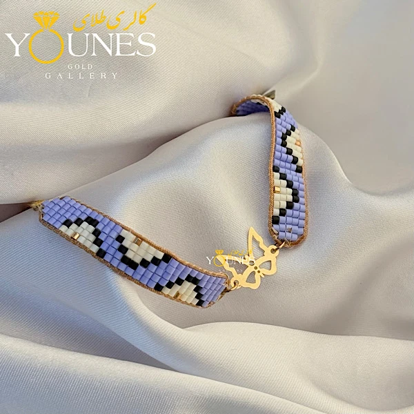 دستبند میوکی طرح شاپرک طلا